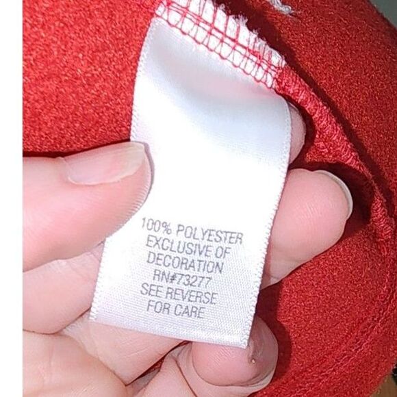 Croft & Barrow Red Winter Scene Zipper Fleece Jacket Top Size M - Picture 8 of 10